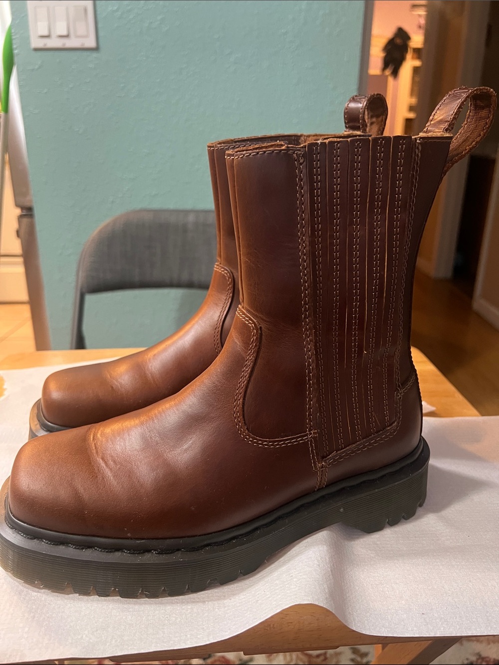 Dr. Martens Women's Brown Leather Chelsea Ankle Boots…..Make your offer